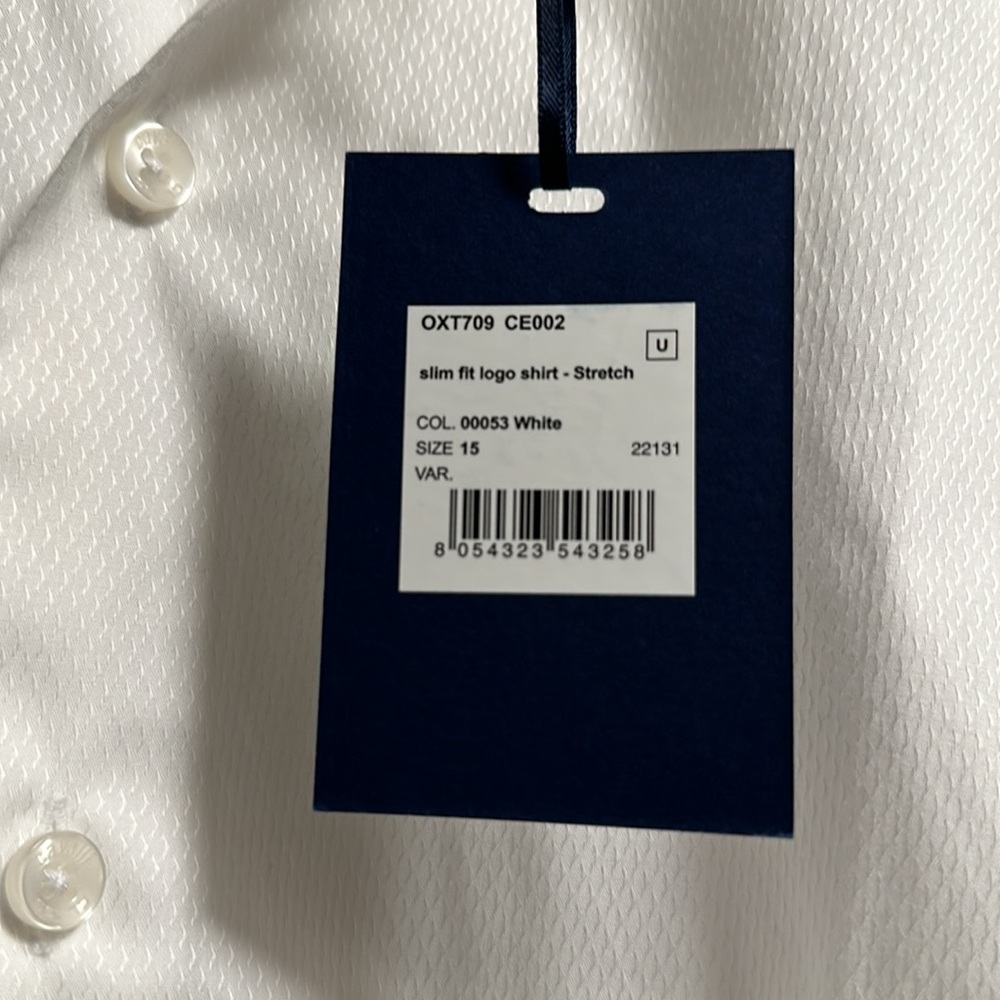 Cavalli Class Mens White Slim Fit Dress Shirt NEW NWT 15 - Picture 5 of 7
